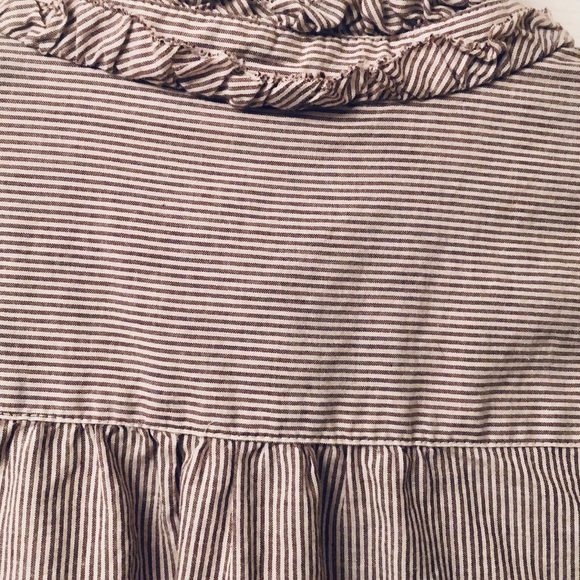 Striped Button-Down Shirt by Moda International Size M - Picture 6 of 13
